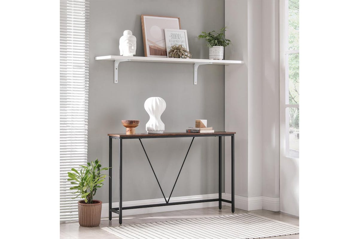 Console Sofa Table | Console Table | Veneered Particleboard And Steel | 120 X 23 X 74 Cm-4