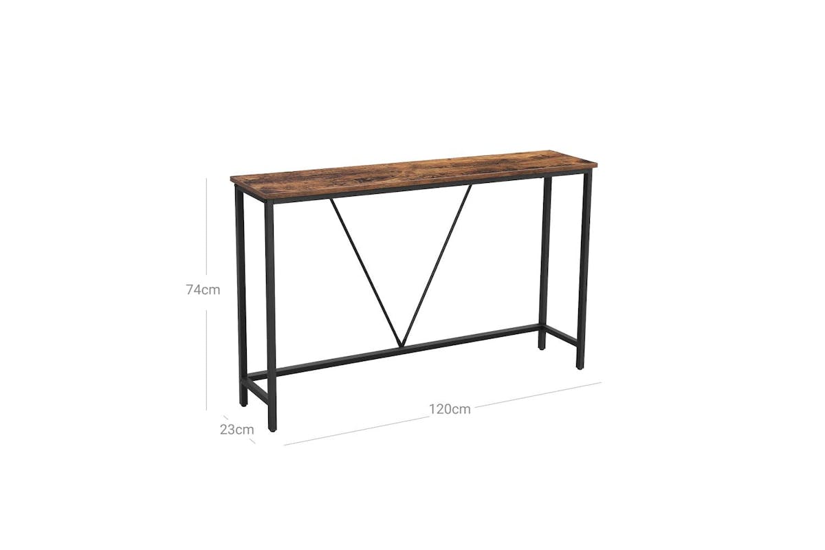 Console Sofa Table | Console Table | Veneered Particleboard And Steel | 120 X 23 X 74 Cm-7