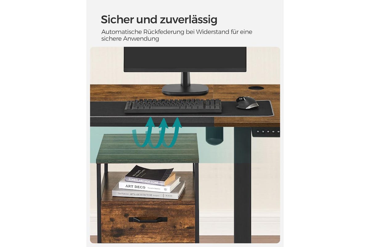 Standing Desk | Electric Height Adjustable | Wood Chipboard & Steel | 120 X 60 Cm-5