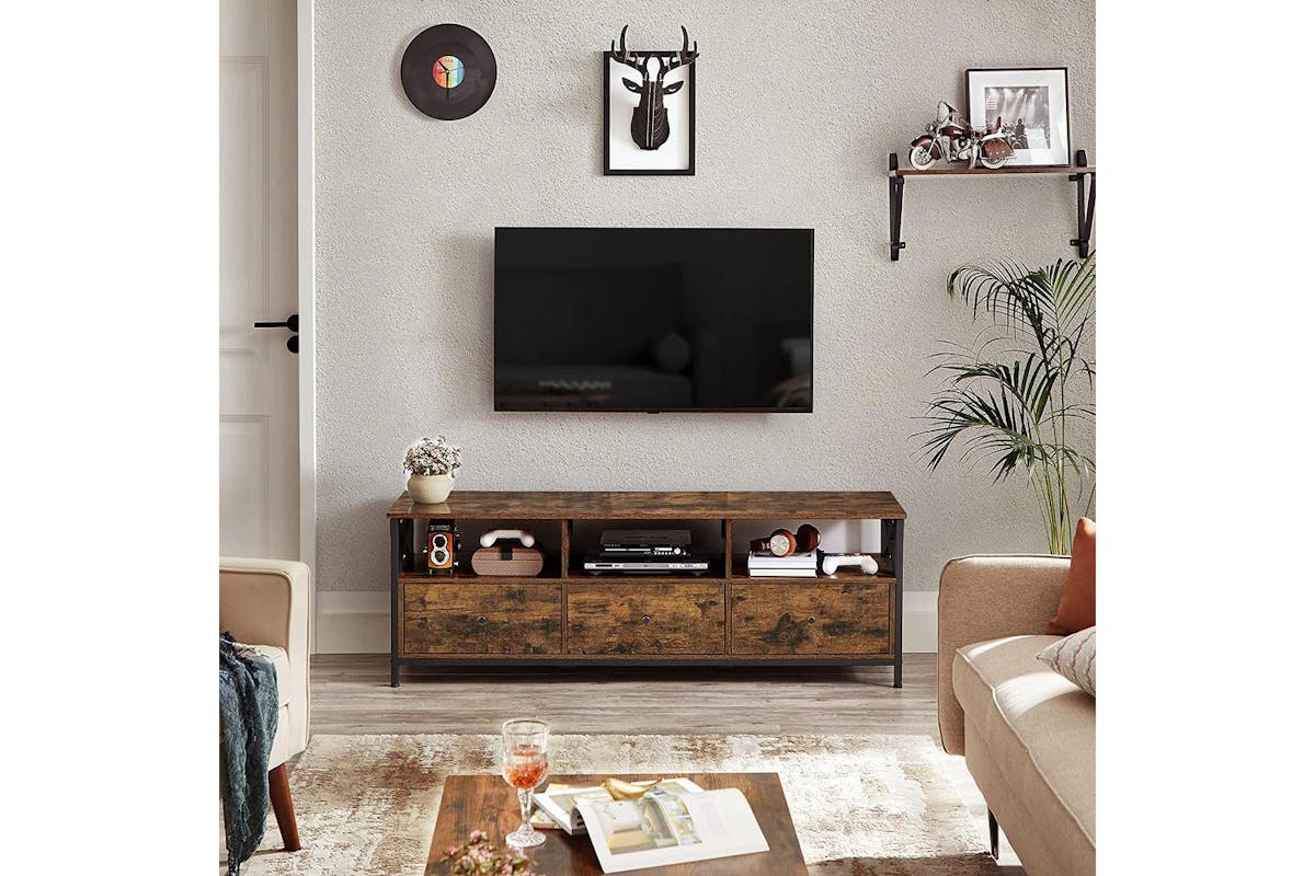 Tv Stand | Tv Unit | Particleboard And Steel | 147x40x50cm-2