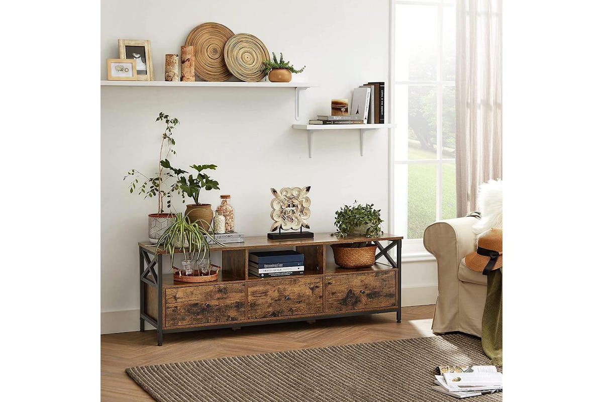 Tv Stand | Tv Unit | Particleboard And Steel | 147x40x50cm-3