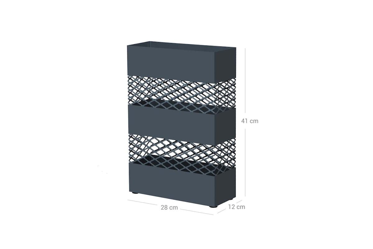 Songmics Umbrella Holder | Powder-coated Steel | Anthracite Grey | 28 X 12 X 41 Cm-7