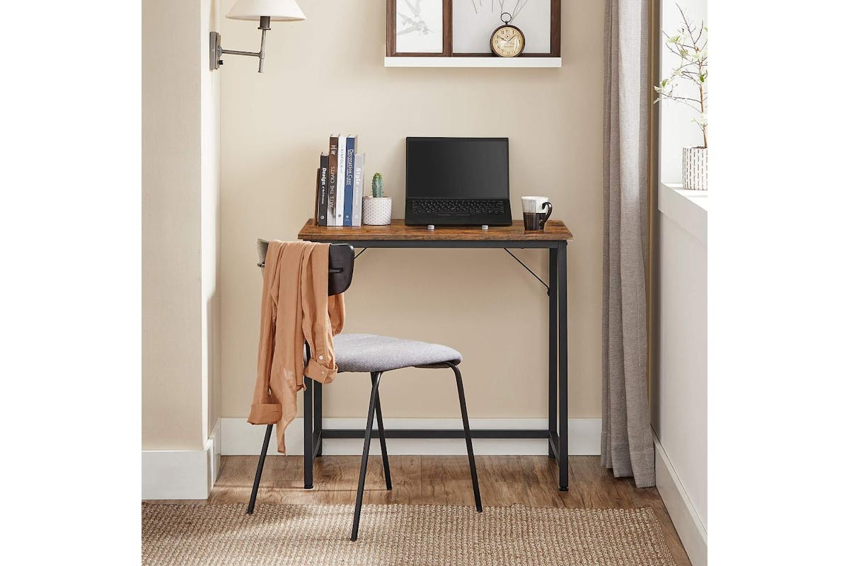Computer Desk | Home Office Desk | Particleboard And Steel | 80 X 50 Cm-2