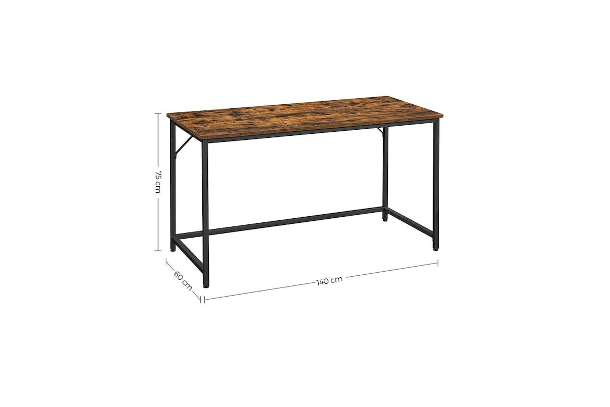 Computer Desk | Home Office Desk | Particleboard And Steel | 140 X 60 Cm-7