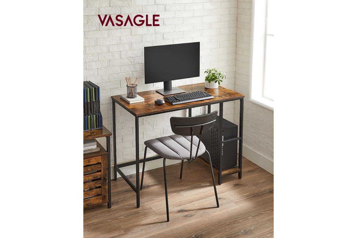 Computer Desk | Home Office Desk | Particleboard And Steel | 100 X 50 Cm-2