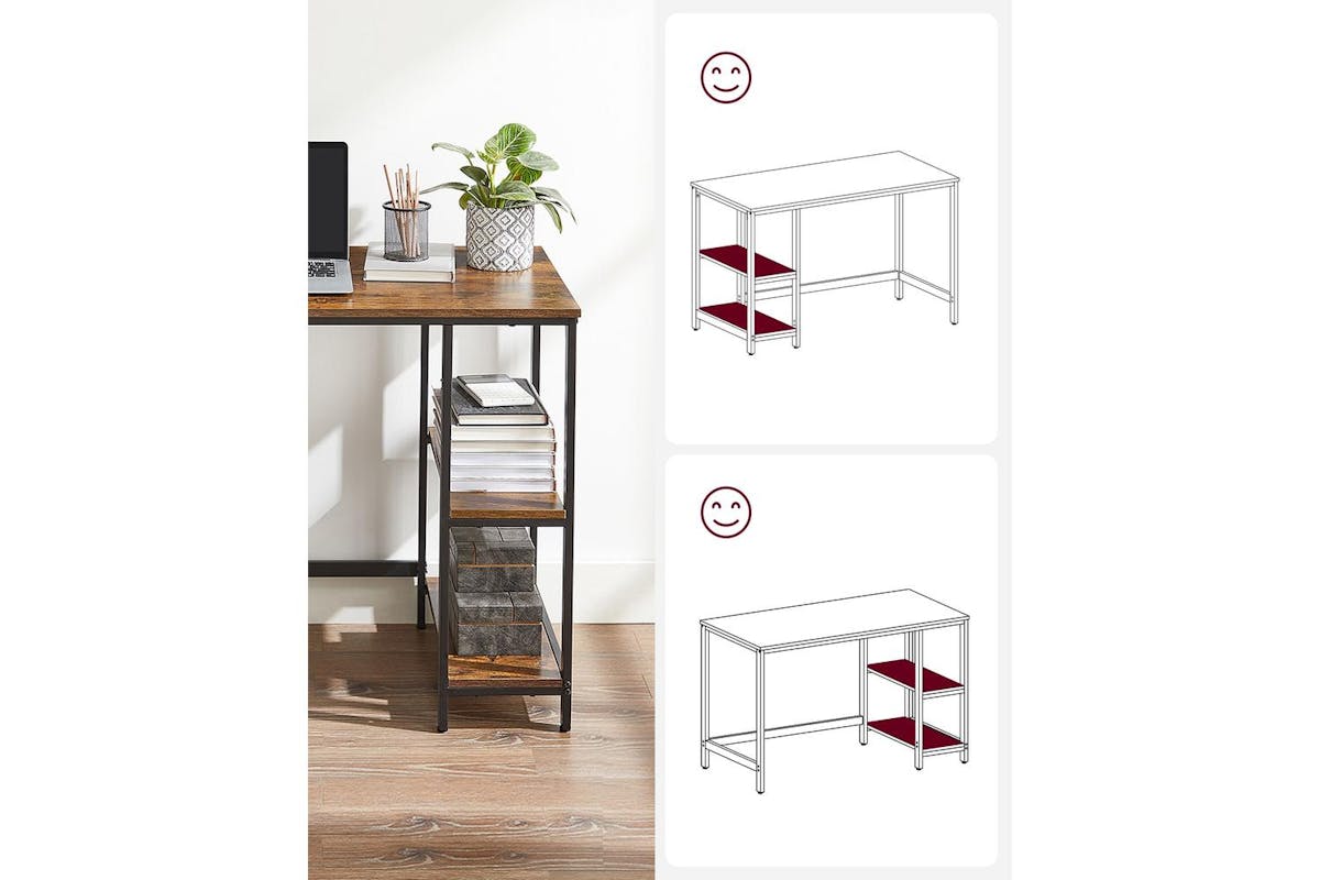 Computer Desk | Home Office Desk | Particleboard And Steel | 100 X 50 Cm-4