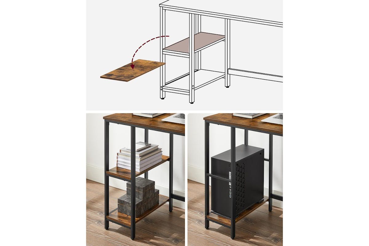 Computer Desk | Home Office Desk | Particleboard And Steel | 100 X 50 Cm-5