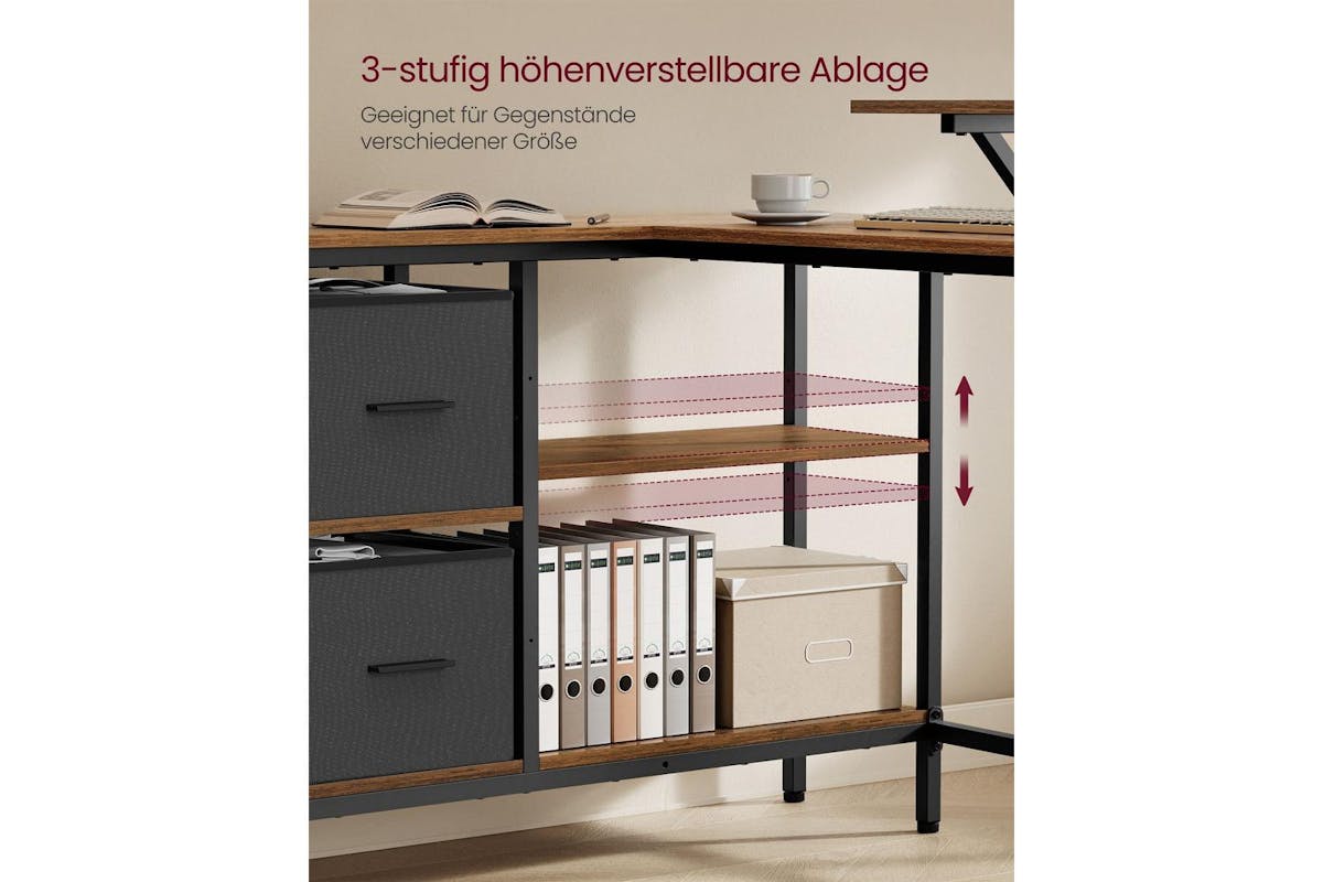 Computer Desk | L Shaped Desk | Particleboard And Steel | 115cm [Ex-Display - DC250587-000354]-4