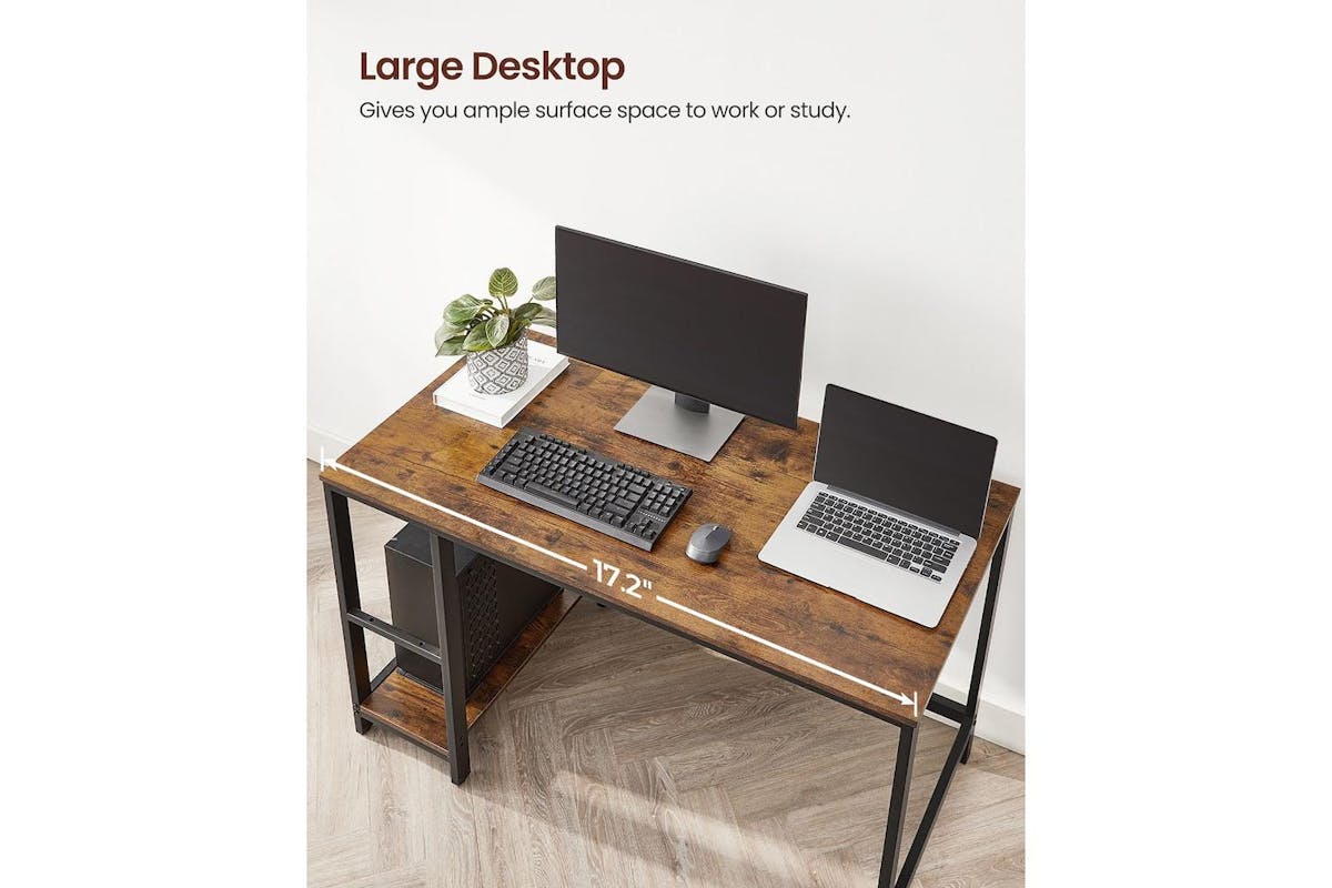 Computer Desk | Home Office Desk | Particleboard And Steel | 120 X 60 Cm-5