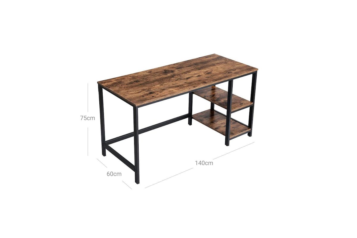 Vasagle Computer Desk | Particleboard And Steel | 140 X 60 Cm-3