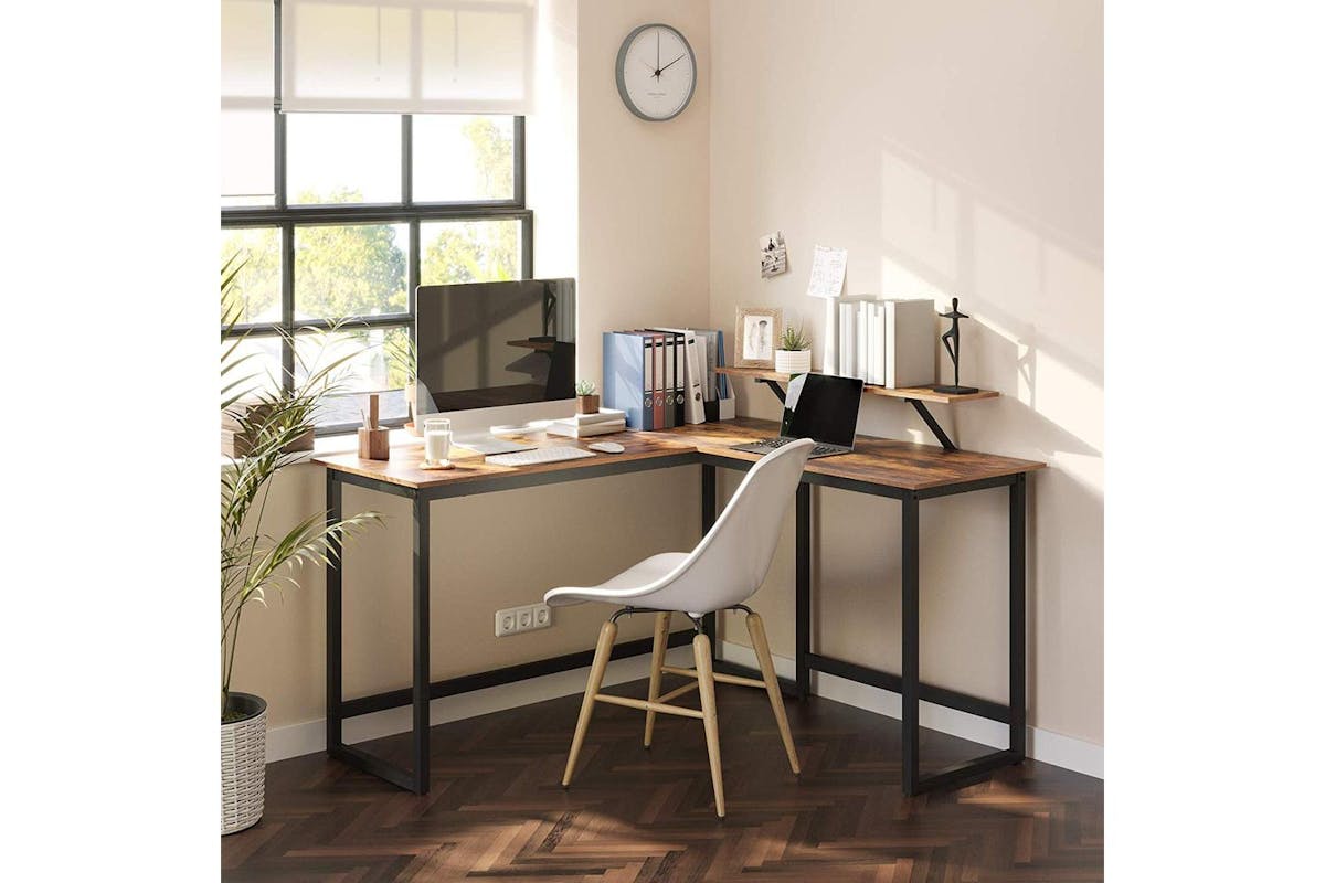 Computer Desk | Corner Desk | Particleboard And Steel | 140 X 130 Cm-2