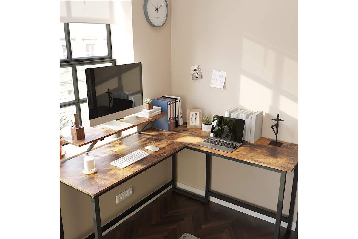 Computer Desk | Corner Desk | Particleboard And Steel | 140 X 130 Cm-5