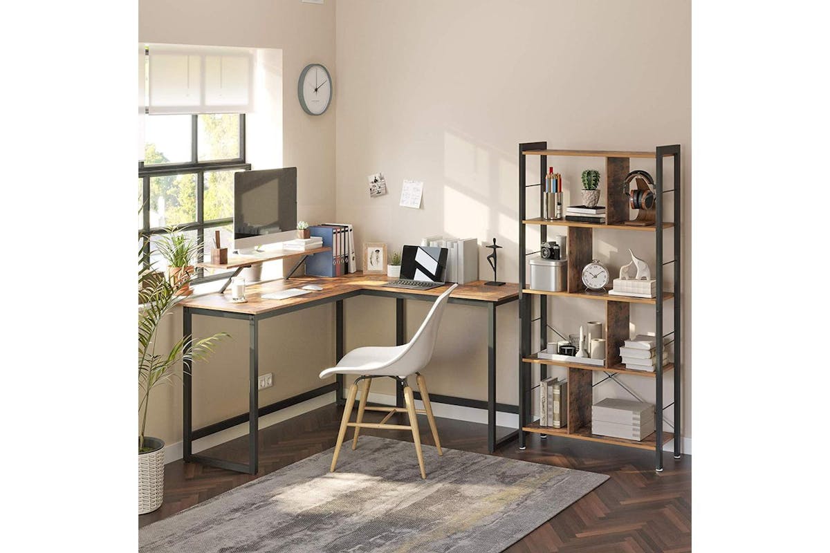 Computer Desk | Corner Desk | Particleboard And Steel | 140 X 130 Cm-6