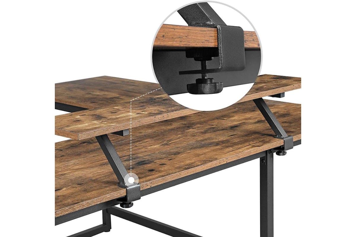 Computer Desk | Corner Desk | Particleboard And Steel | 140 X 130 Cm-7