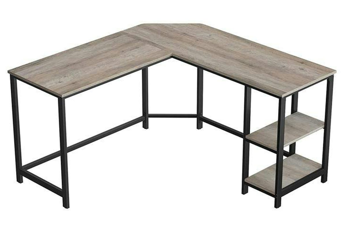 Computer Desk | Home Office Desk | Particleboard And Steel | 138 X 138 X 75 Cm
