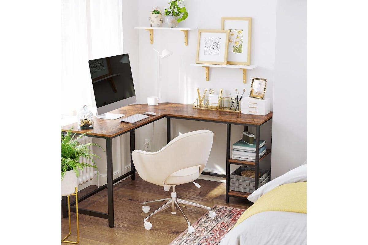 Computer Desk | Home Office Desk | Particleboard And Steel | 138 X 138 Cm-5