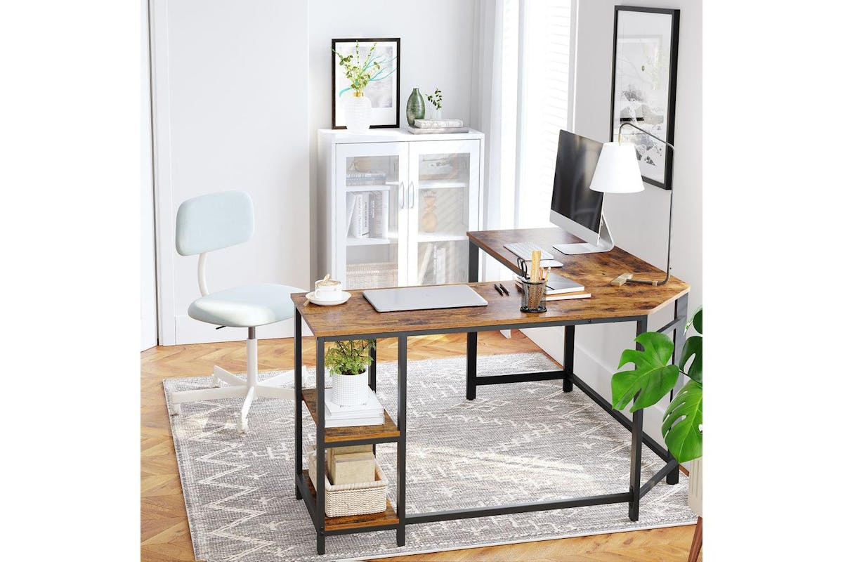 Computer Desk | Home Office Desk | Particleboard And Steel | 138 X 138 Cm-6