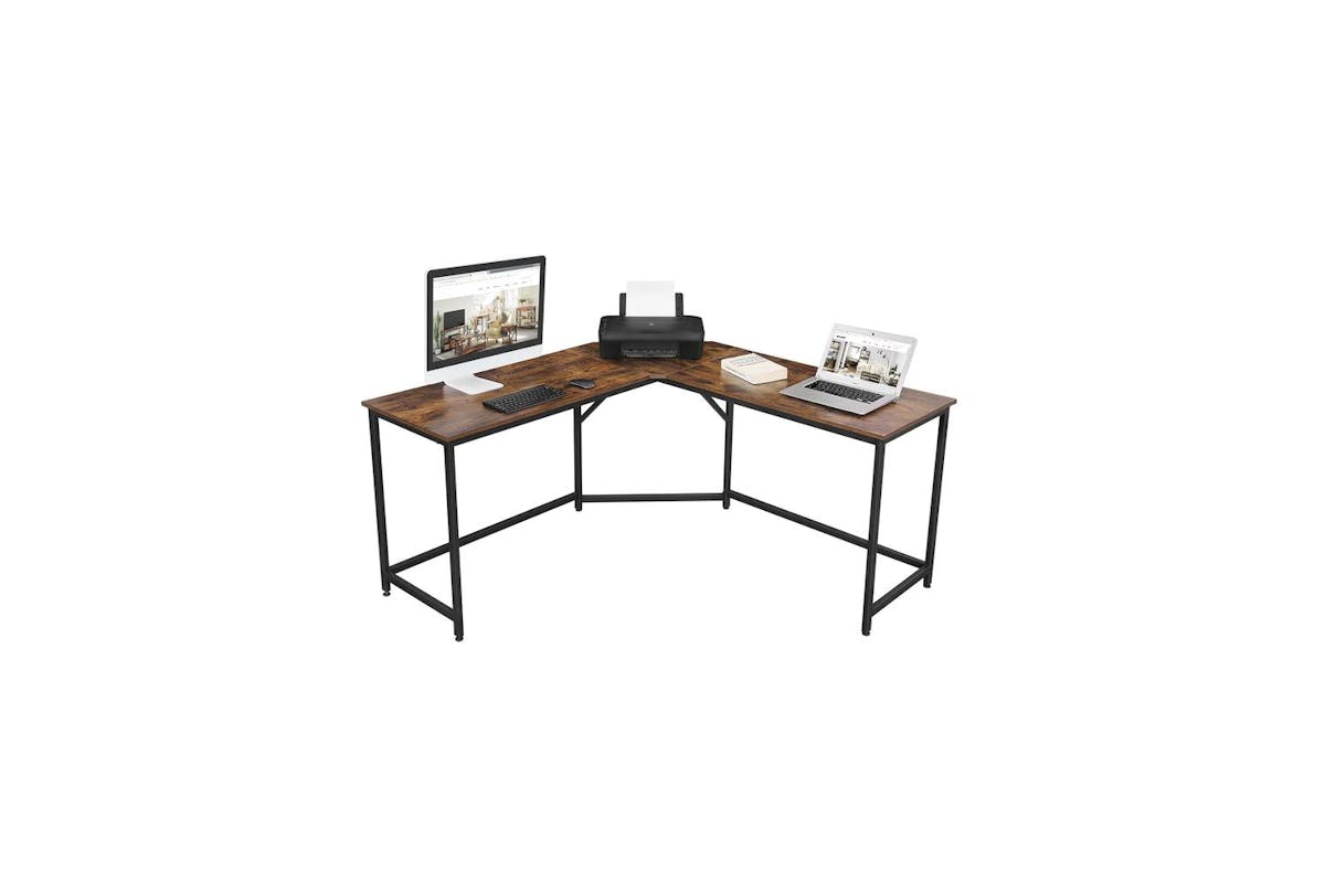 Vasagle Computer Desk | L-shaped | Rustic Brown And Black | 149 X 149 Cm-4