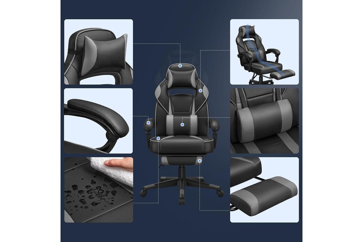 Office Chair | Office Chair | Pu | Black-grey-3
