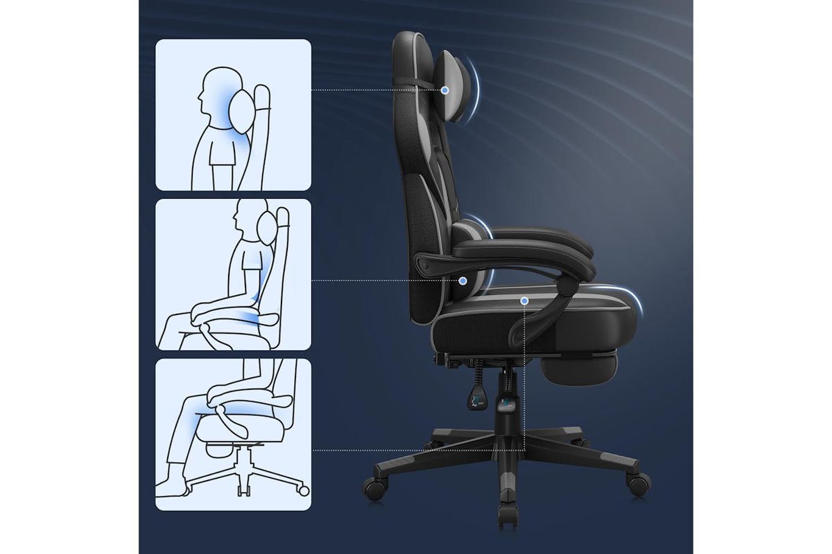 Office Chair | Office Chair | Pu | Black-grey-5
