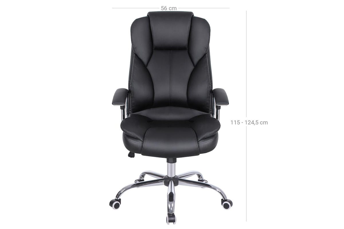 Office Chair | Office Chair | Faux Leather | Black-6