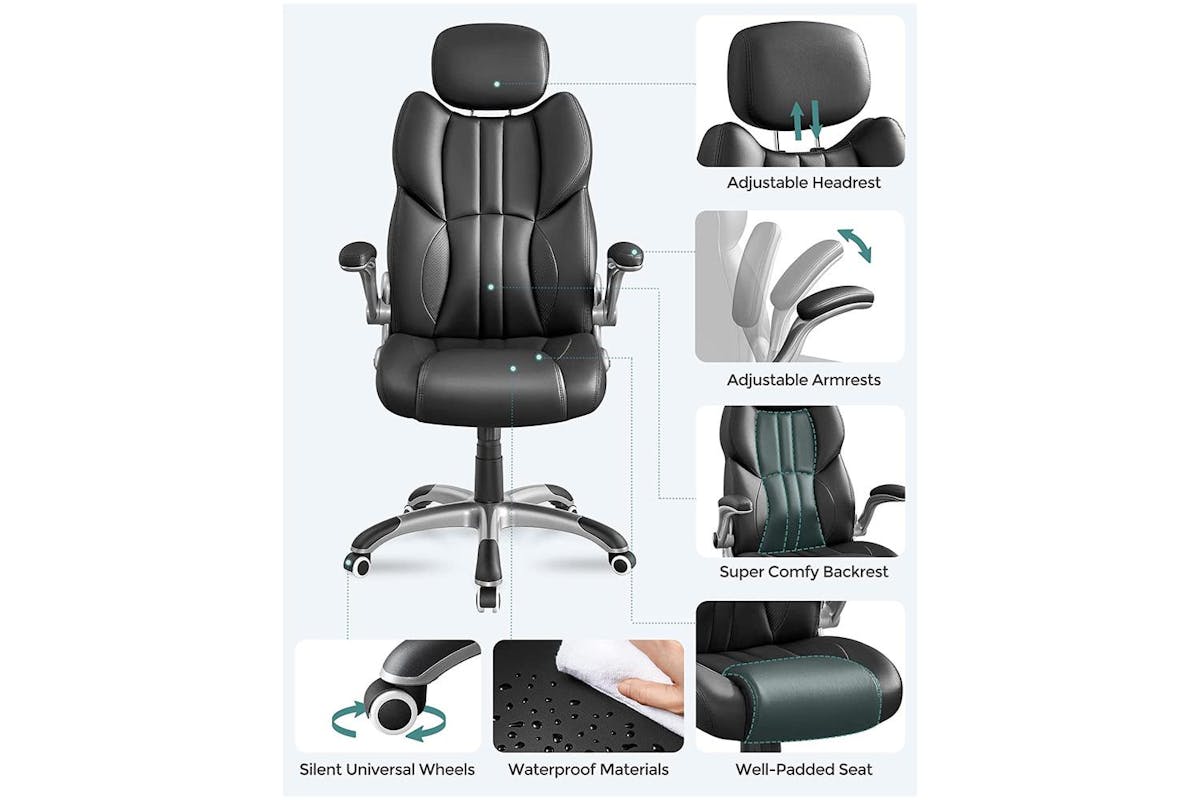 Office Chair | Office Chair | Faux Leather | Adjustable Height-2