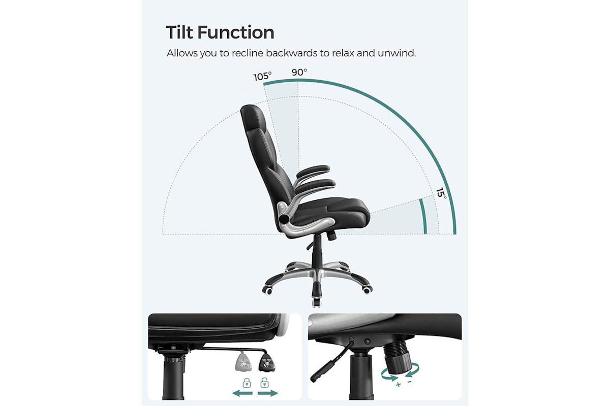 Office Chair | Office Chair | Faux Leather | Adjustable Height-3