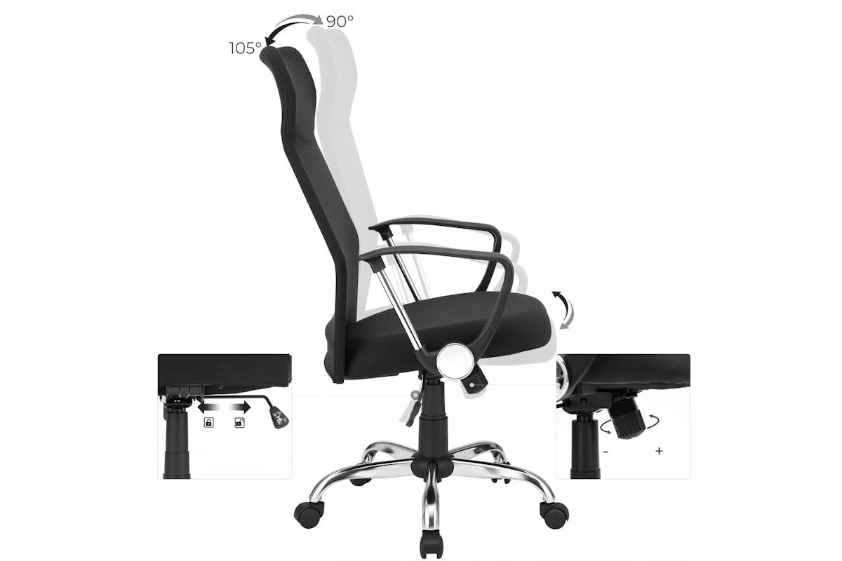 Office Chair | Office Chair | Steel And Polyester | Adjustable Height-4