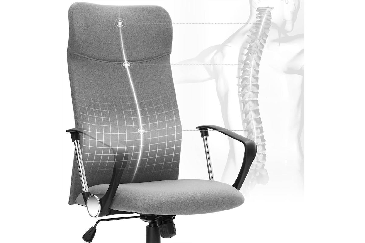 Office Chair | Office Chair | Steel, Foam Padding, Polyester | Grey-6