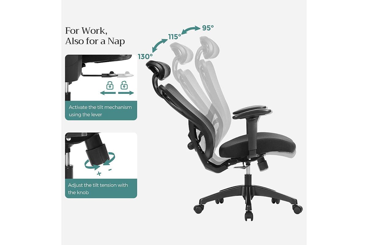Office Chair | Office Chair | Polyester Fabric | Adjustable Height-2