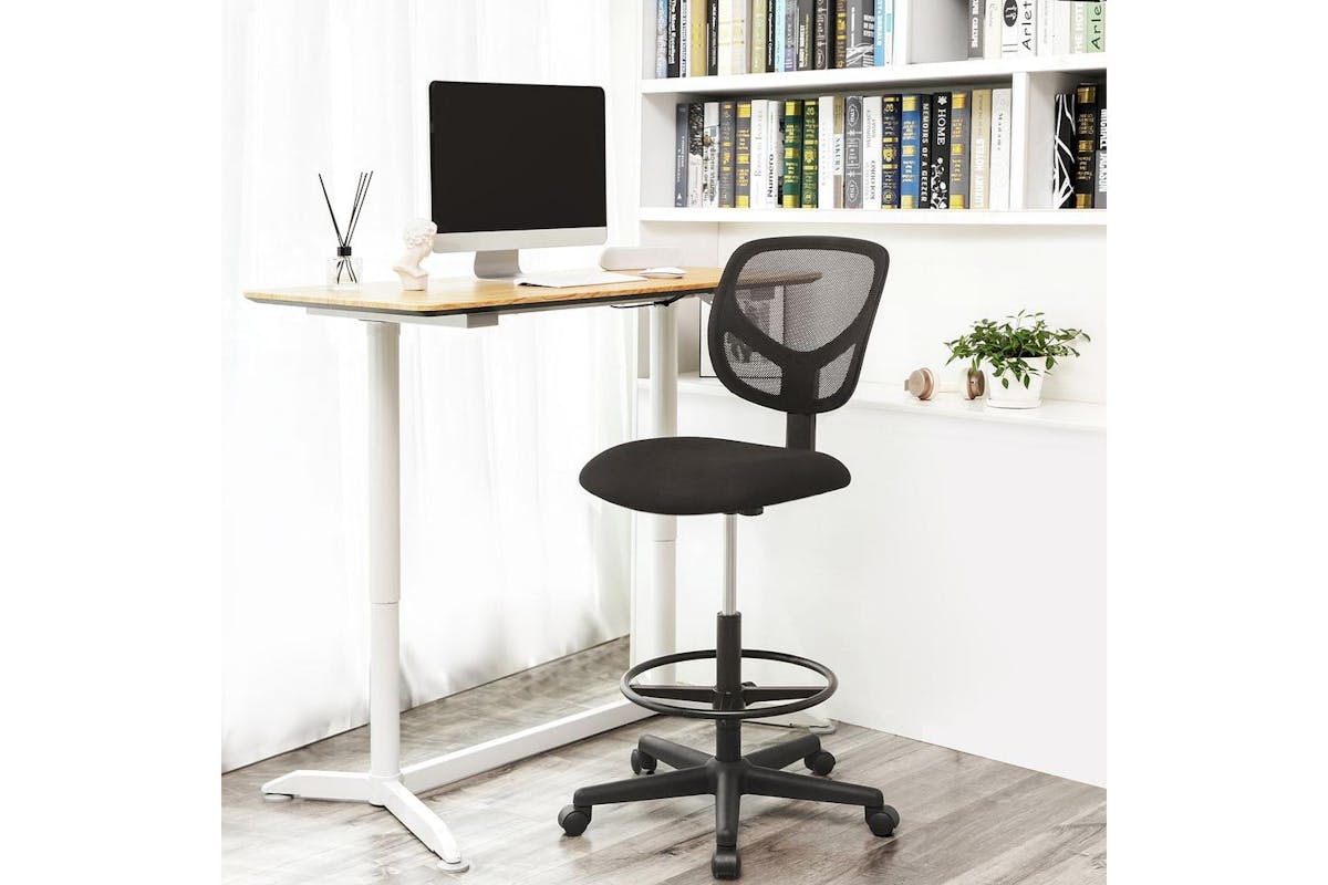 Drafting Chair | Office Chair | Mesh & Nylon | Adjustable Height-3