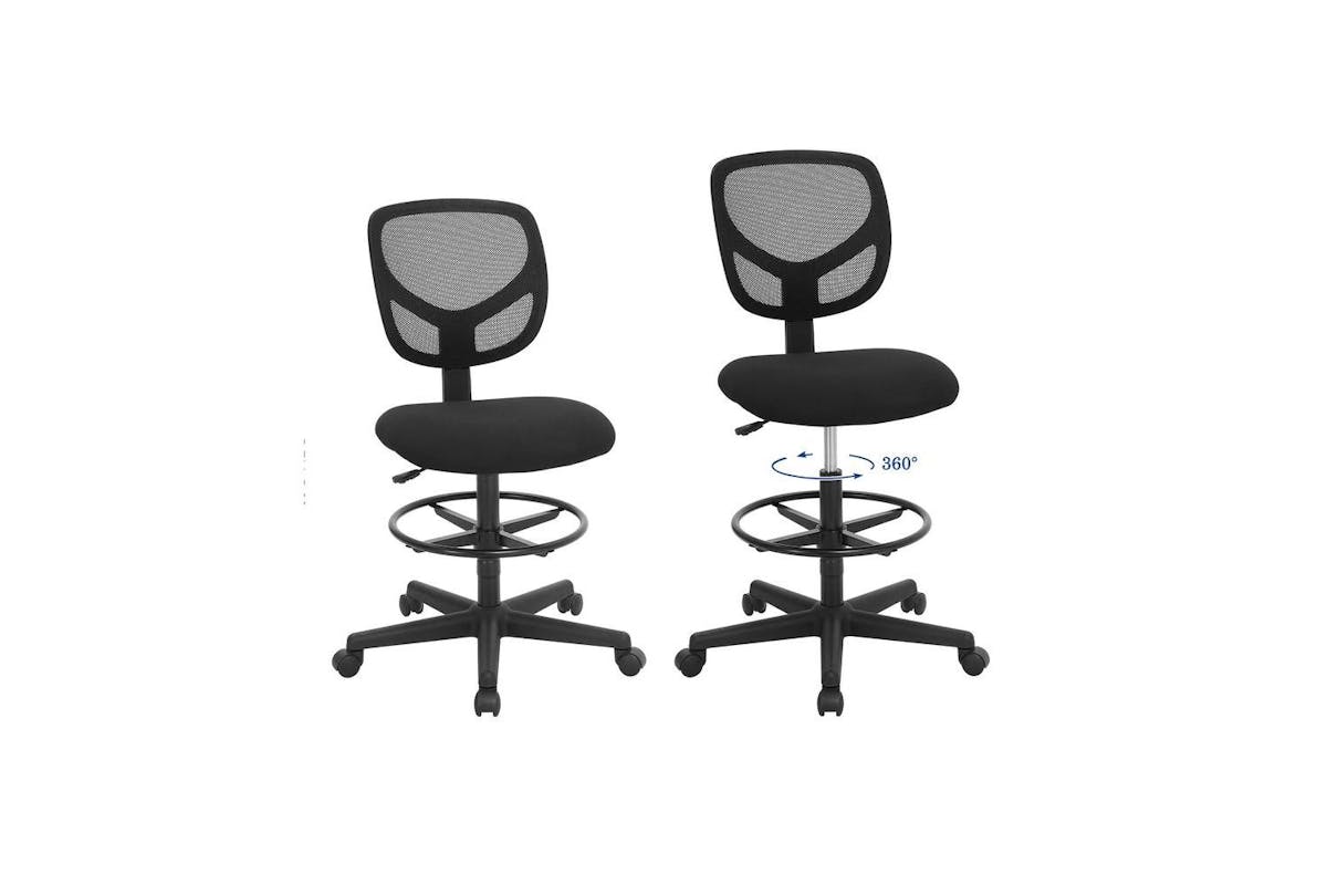 Drafting Chair | Office Chair | Mesh & Nylon | Adjustable Height-5