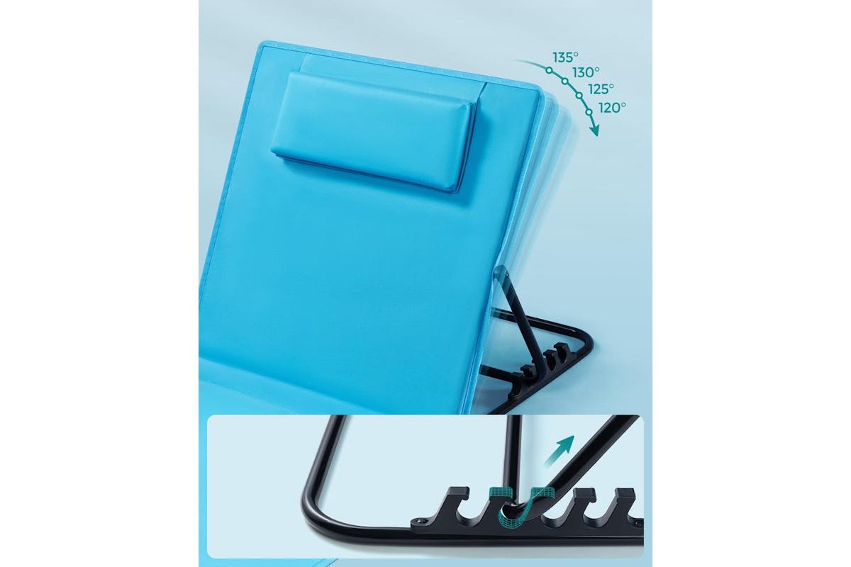 Songmics Recliner Sun Lounger | Outdoor Lounge Chair | Oxford Fabric | 52cm Wide-5