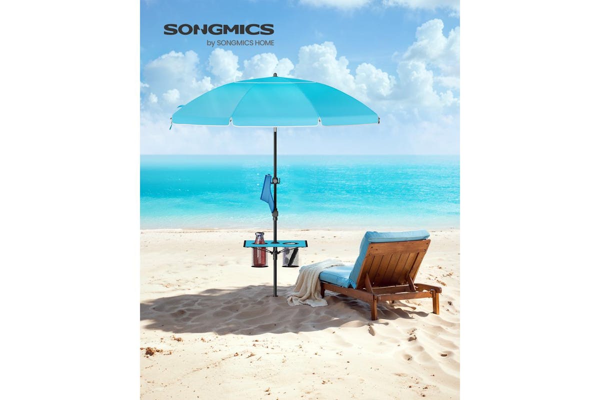 Beach Umbrella | Outdoor Parasol | Polyester | 160 Cm-2