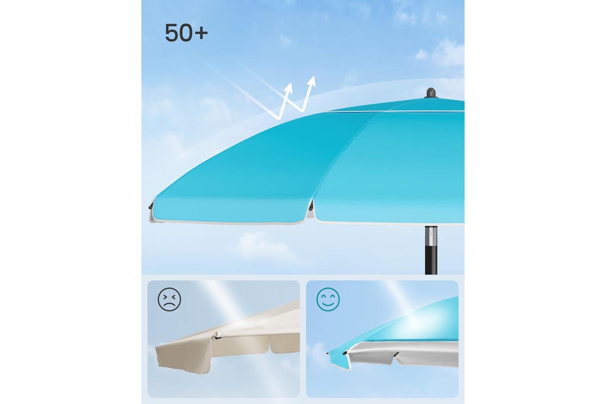 Beach Umbrella | Outdoor Parasol | Polyester | 160 Cm-3