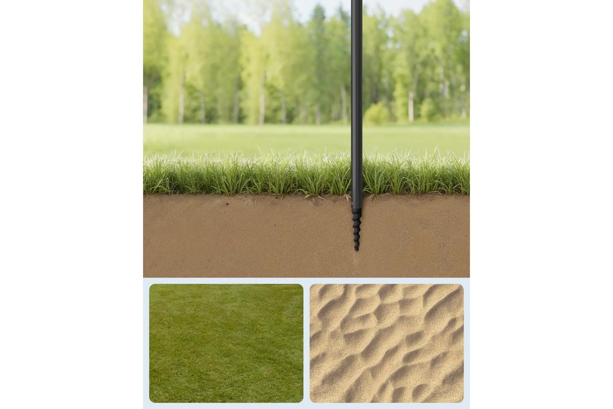 Beach Umbrella | Outdoor Parasol | Polyester | 160 Cm-4