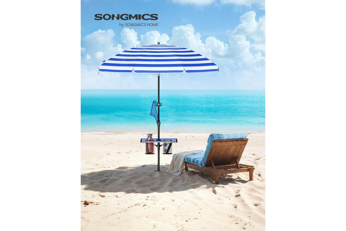 Beach Umbrella | Outdoor Parasol | Polyester | 160 Cm-2