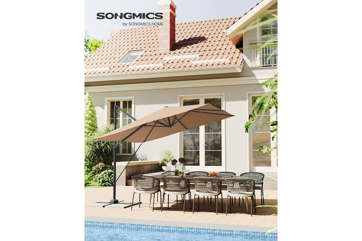 Patio Umbrella | Outdoor Parasol | Polyester Canopy | 270 X 270 Cm-2