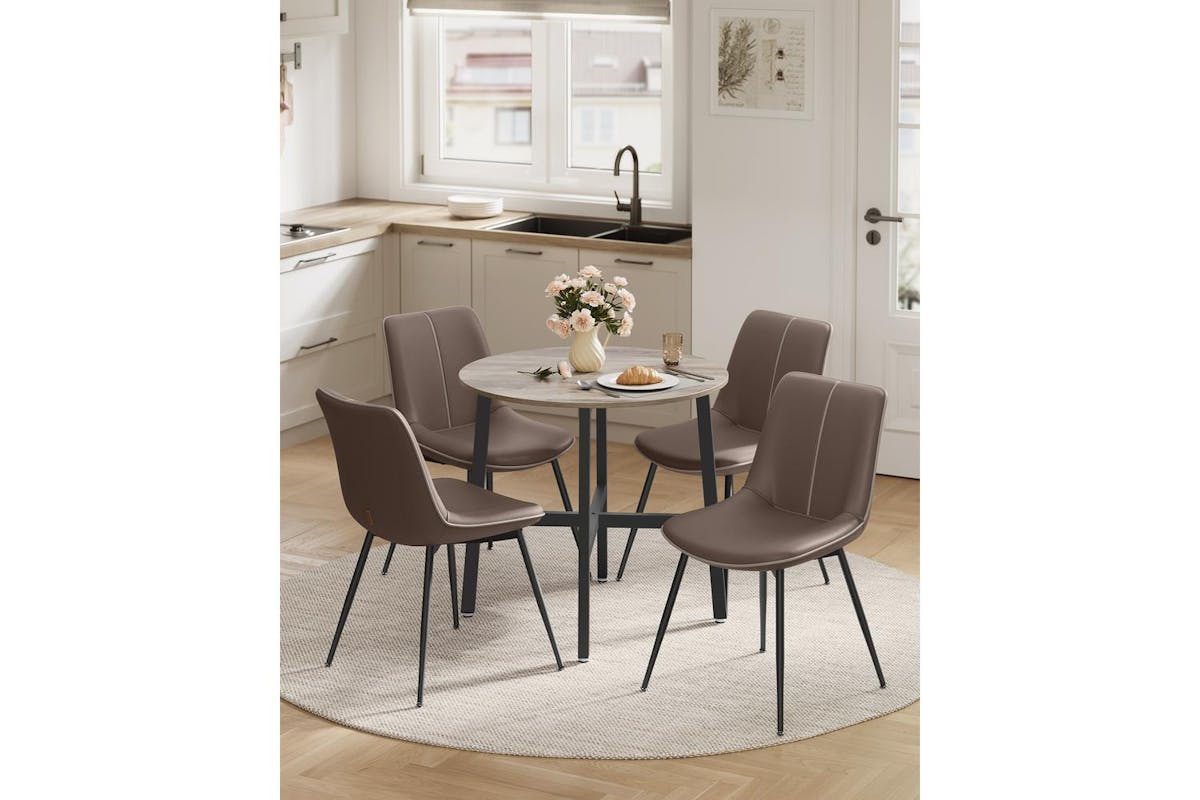 Dinning Table | Dining Table | Wood And Steel | Round-4