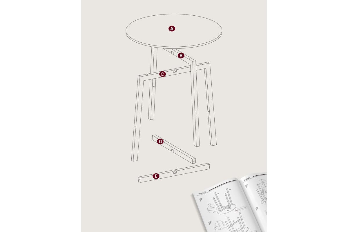 Dinning Table | Dining Table | Wood And Steel | Round-8