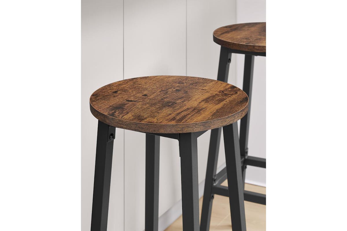 Vasagle Bar Stools | Particleboard And Steel | 32 Cm Diameter X 74 Cm Height-3