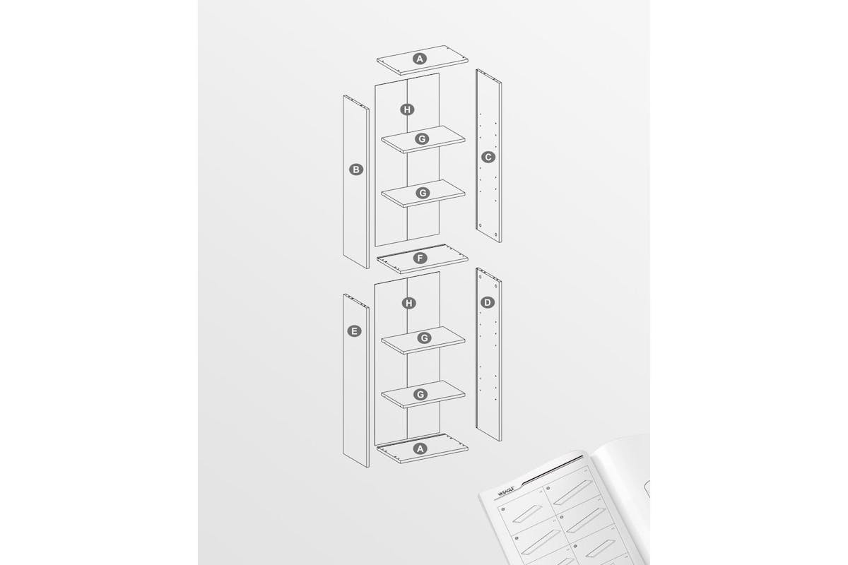Vasagle Bookcase | Open Compartment | Particleboard | 178.5 Cm-6