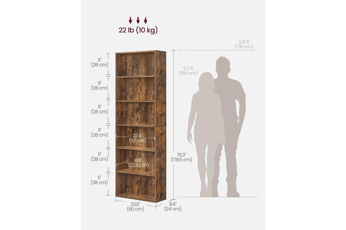 Vasagle Bookcase | Bookcase | Particleboard | 178.5 Cm-5