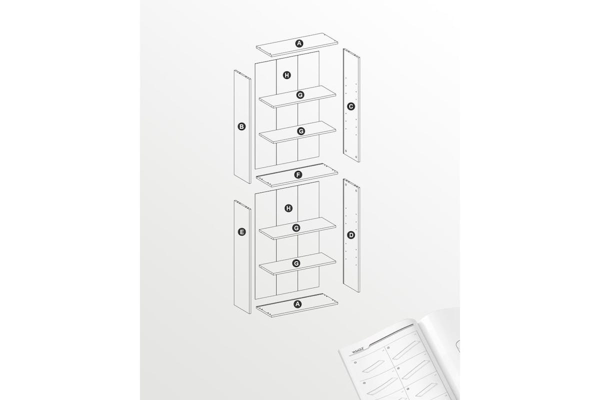 Vasagle Bookcase | Bookcase | Particleboard | 178.5 Cm-6