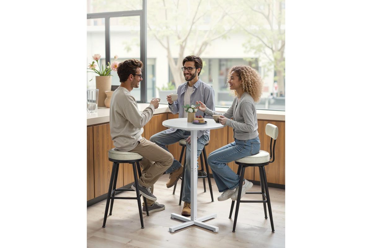 Bar Table | Bar Table | Particleboard And Steel | 60 X 60 X 104.5 Cm-5