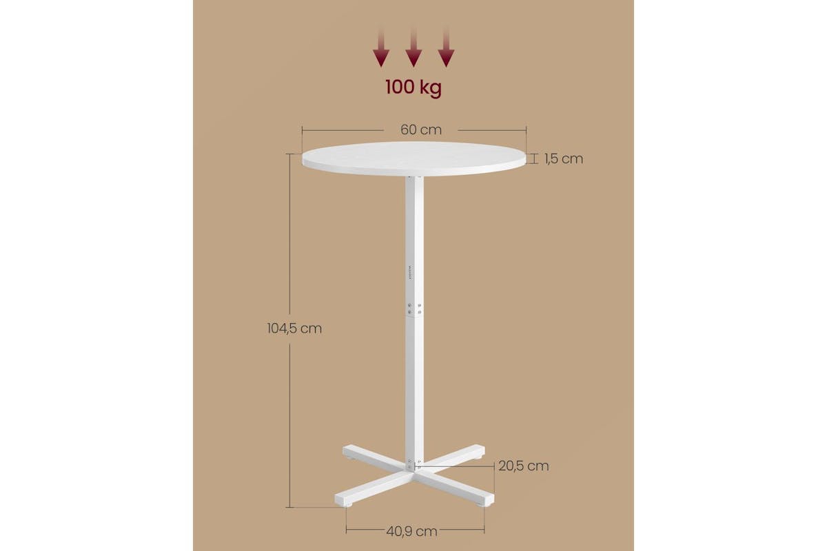 Bar Table | Bar Table | Particleboard And Steel | 60 X 60 X 104.5 Cm-6