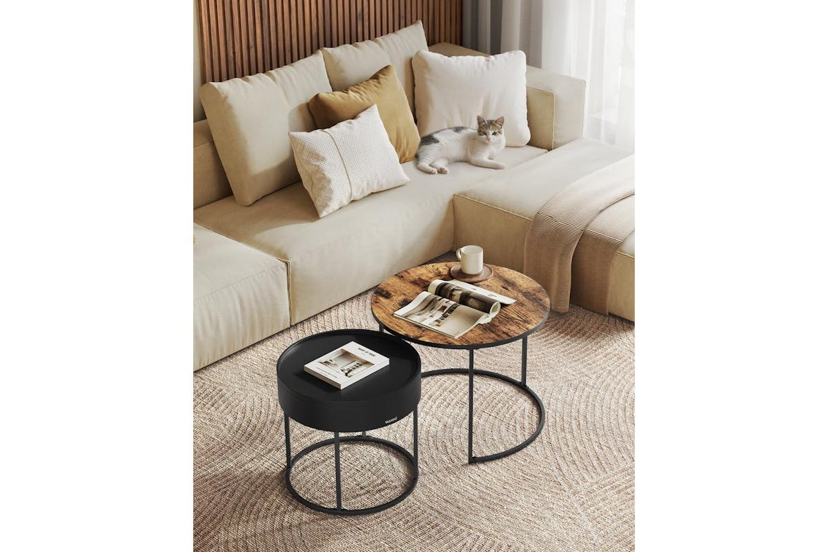 Coffee Table | Coffee Table | Mdf And Steel | 60 X 60 X 45 Cm-2