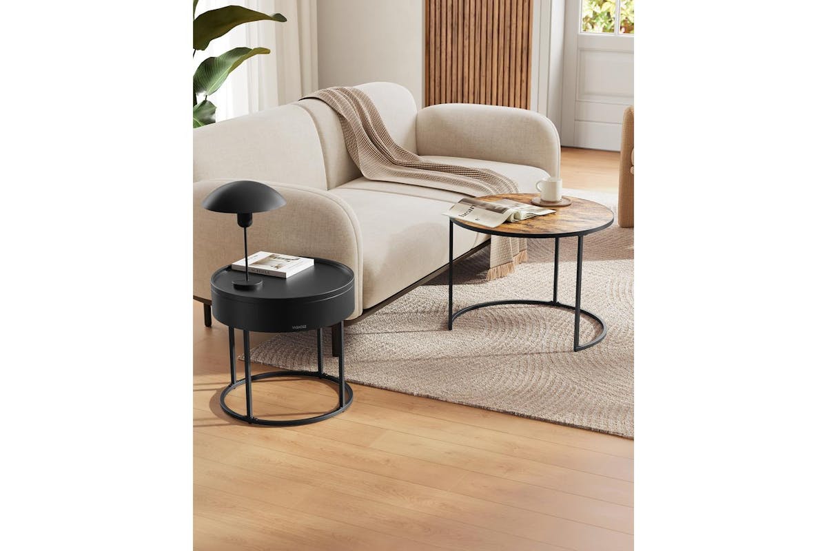 Coffee Table | Coffee Table | Mdf And Steel | 60 X 60 X 45 Cm-3