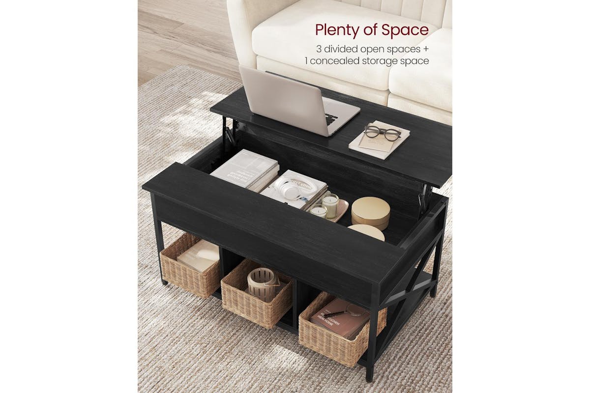 Coffee Table | Coffee Table | Particleboard And Steel | 60 X 100 X (48-62) Cm-4