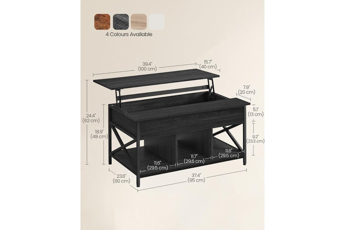 Coffee Table | Coffee Table | Particleboard And Steel | 60 X 100 X (48-62) Cm-6